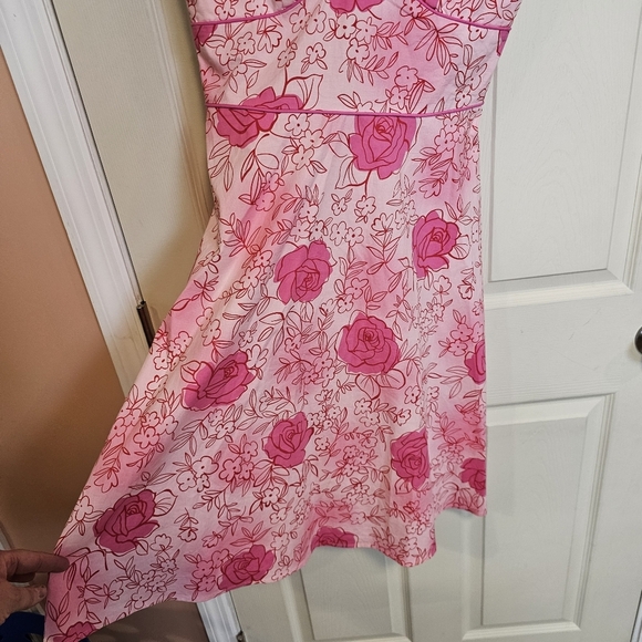 Vintage Y2K New York & Company Empire Waste Cottagecore Floral Vneck Dress - Picture 7 of 7